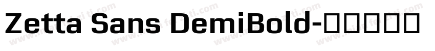 Zetta Sans DemiBold字体转换
